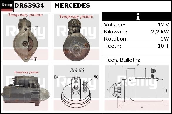 DELCO REMY Starter DRS3944